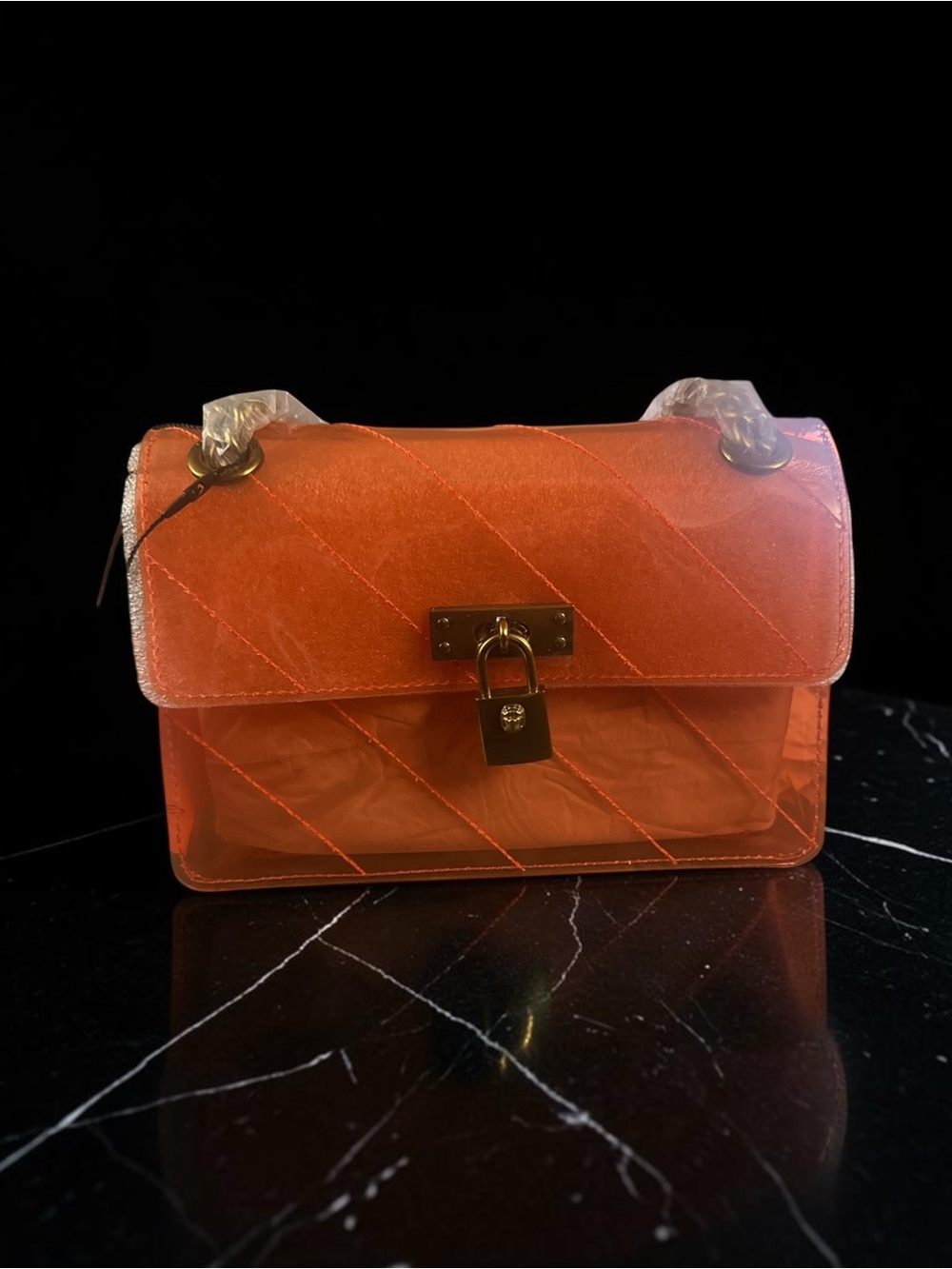 Kurt Geiger London Mini Brixton-  Vinyl Clear Shoulder Bag  - w/dust bag